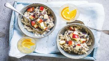 Apple and cranberry bircher muesli